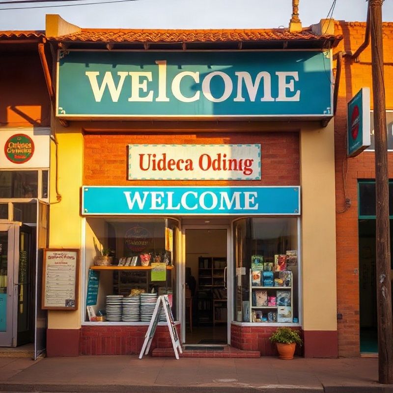 Welcoming shopfront on Oginga Odinga Street in Eldoret with azure signage