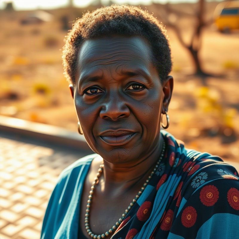 Natural-light portrait of a Forgeespark founder on a sunlit Eldoret pavement